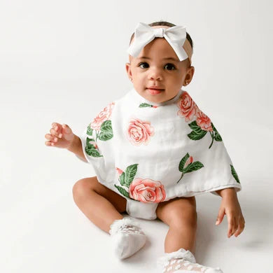 Camellia Bib/Burp Cloth Combo