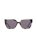 Anne Klein Grey Cat-Eye Horn Colored Sunglasses