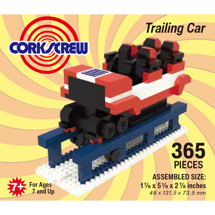 Cedar Point Corkscrew Full Train Mini Block