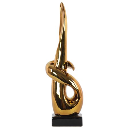 Ceramic Abstract Sculpture Polished Chrome Finish - EK CHIC HOME