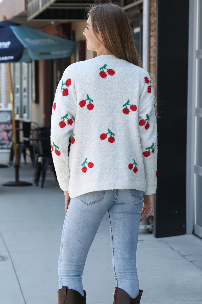 CHERRY PATTERN SWEATER CHERRY APPAREL