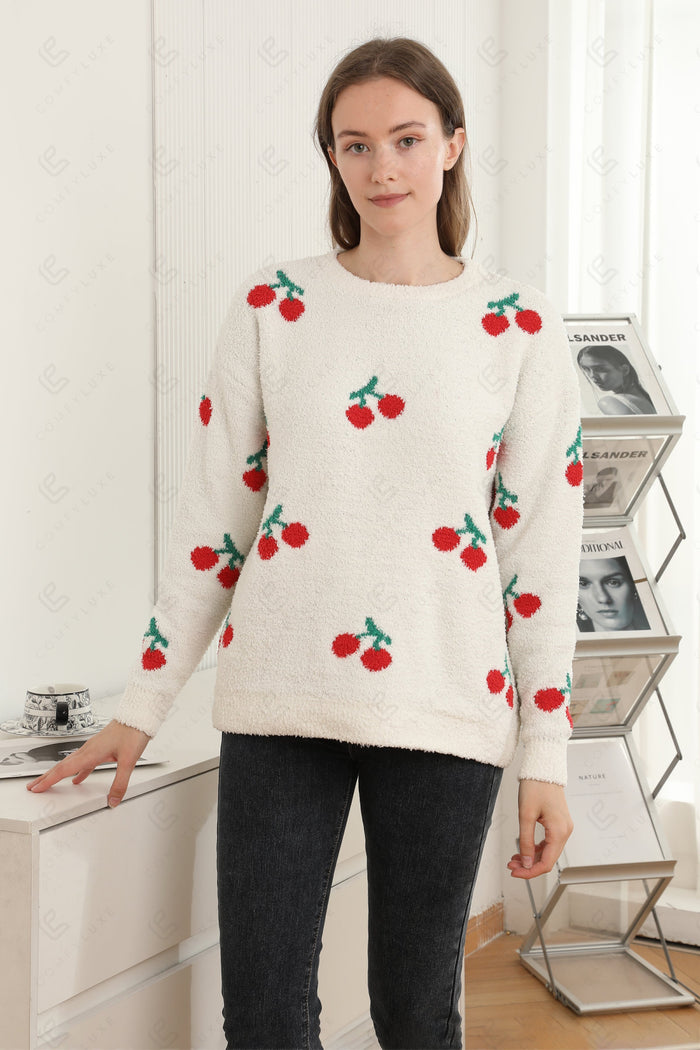 CHERRY PATTERN SWEATER CHERRY APPAREL