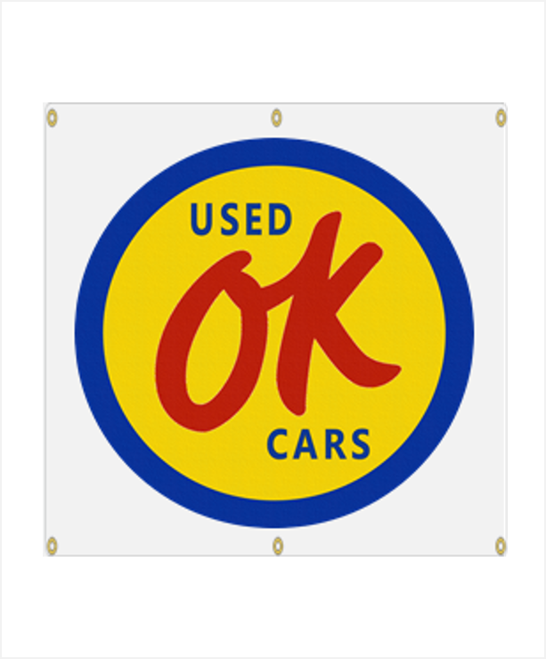 CHEVROLET OK USED CARS GARAGE BANNER