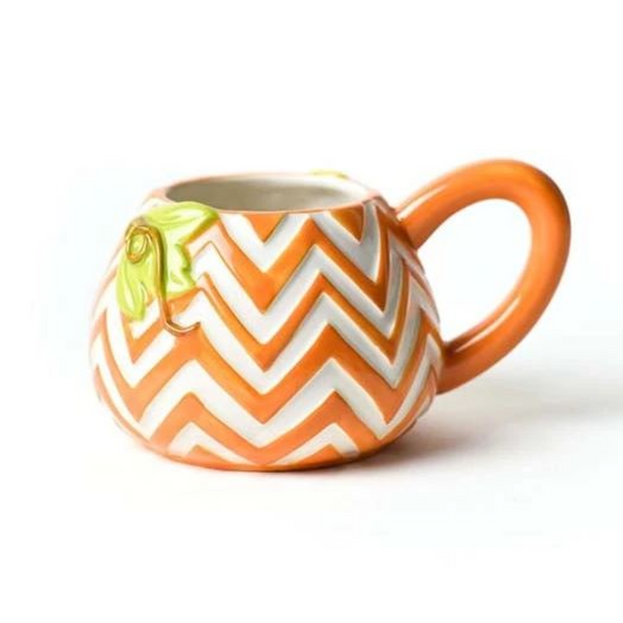 Chevron Pumpkin Shaped Mug by Happy Everything!