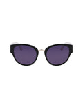 Anne Klein Black Chic Rounded Cat-Eye Sunglasses