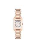 Anne Klein Rose-Tone Classic Rectangular Roman Numeral Watch