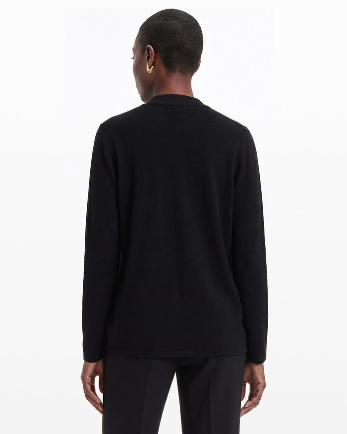 Anne Klein Cotton Front Pocket Cardigan