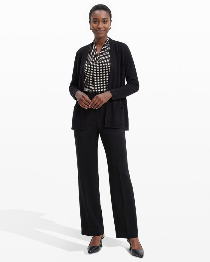 Anne Klein Cotton Front Pocket Cardigan