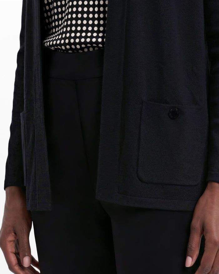 Anne Klein Cotton Front Pocket Cardigan