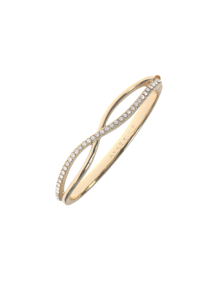 Anne Klein Gold-Tone Crisscross Bangle Bracelet