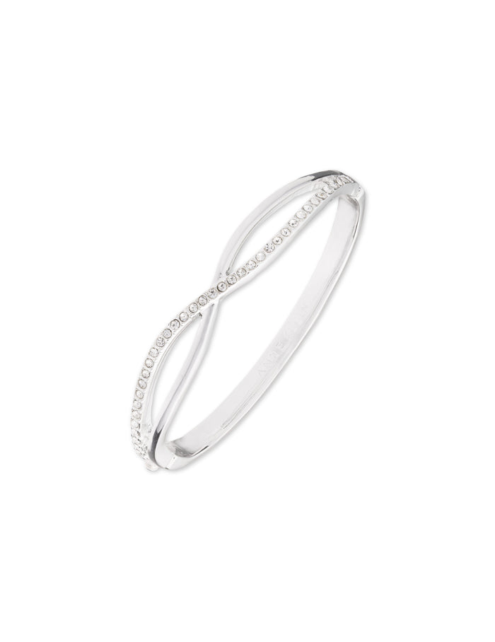 Anne Klein Silver-Tone Crisscross Bangle Bracelet