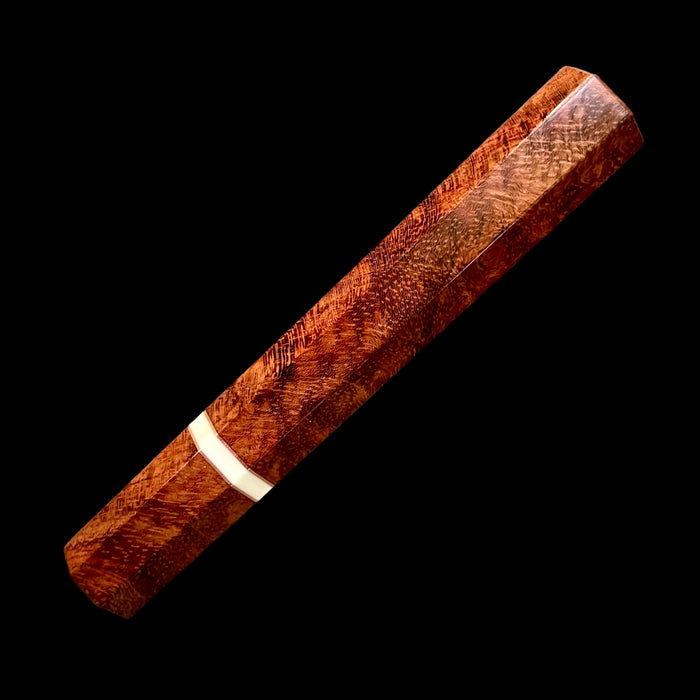 Custom Japanese Knife handle (wa handle)  for 165-210 mm -  Bubinga and faux ivory