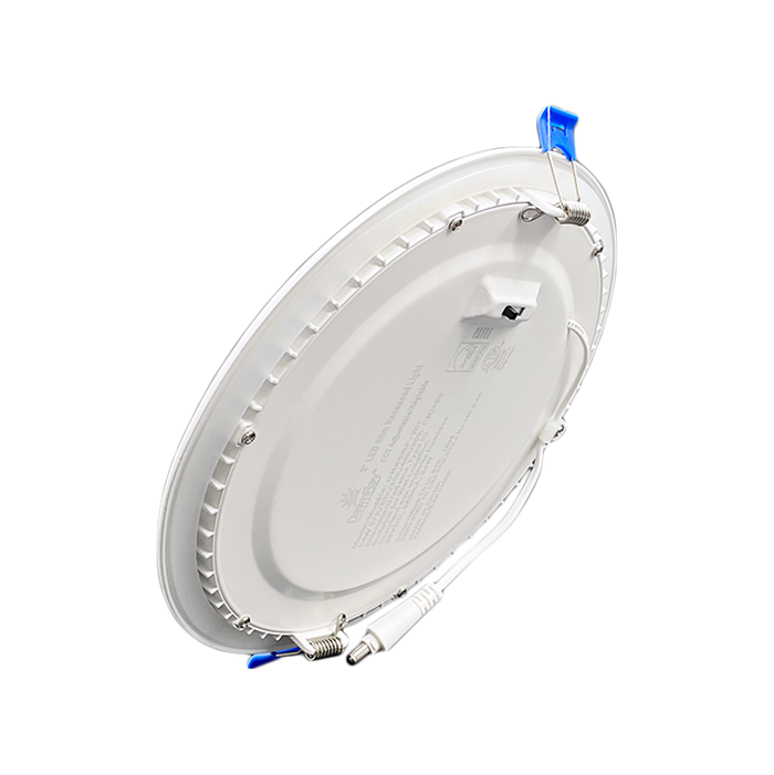 Dawnray 5CCT 8" LED Slim Panel Round White/Black/Brushed Nickel | DR80RF-WH/BK