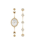 Anne Klein Gold-Tone Delicate Crystal Accented Watch Set