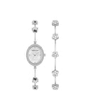 Anne Klein Silver-Tone Delicate Crystal Accented Watch Set