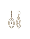 Anne Klein Gold Tone Diamond Texture Orbital Earrings