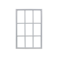 Door Glass 9-Lite Half Lite Window Insert External Grids - Shed Windows and More, Inc.