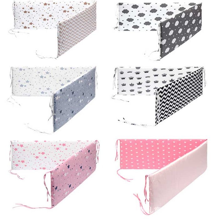 Double-Faced Detachable Print Baby Crib Bumper