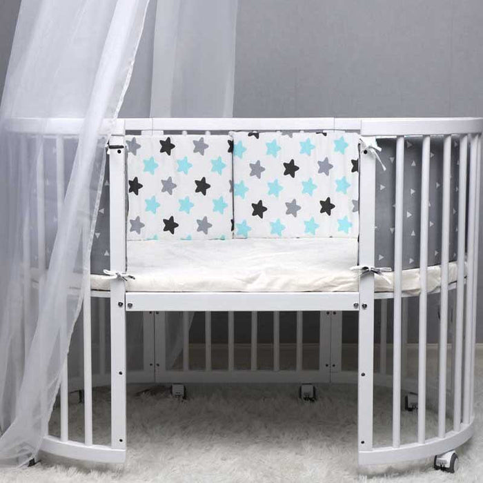 Double-Faced Detachable Print Baby Crib Bumper