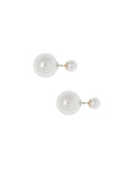 Anne Klein Gold Tone Double Pearl Earrings