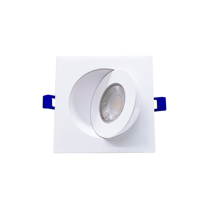 DR40SG-WH/BK/BN | Dawnray 4" 5CCT LED Recessed Lighting Gimbal Square White/Black/Brushed Nickel