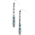 Earring w/Turquoise Stones Silver