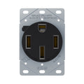 Eaton 1258-SP Power Receptacle, 50Amp, 125/250V, 3-Pole, 4-Wire, NEMA 14-50R