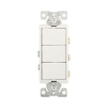 Eaton 7729W-SP Three Single-Pole Combination Switch, White