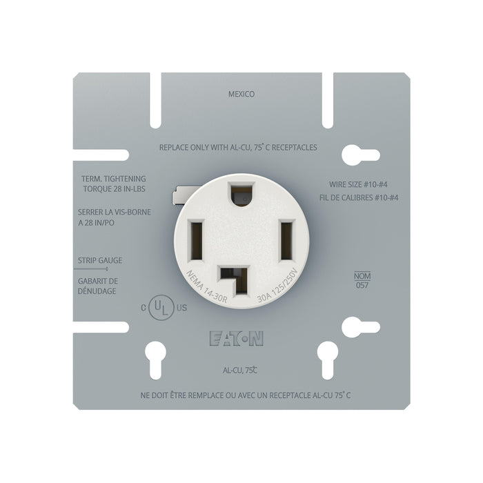 Eaton AH1167W-C-BX-L Dryer Receptacle