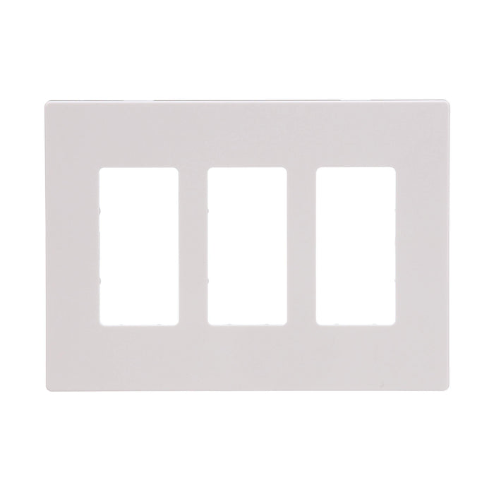 Eaton PJS263W 3-Gang Decora Screwless Mid-size Wallplate, White