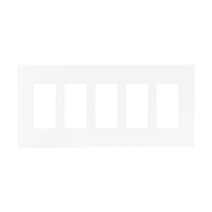 Eaton PJS265W 5-Gang Decora Screwless Mid-size Wallplate, White