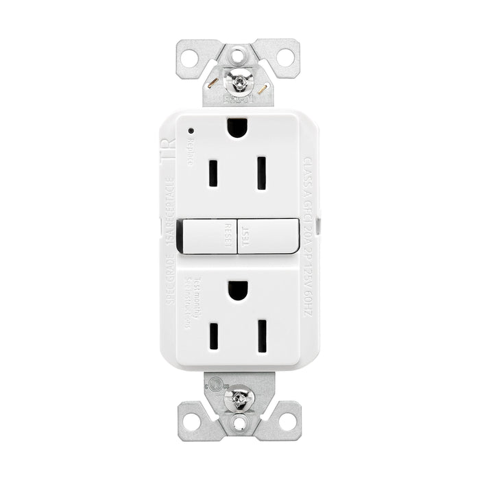 Eaton TRGF15W | 15 Amp Tamper Resistant Duplex GFCI Receptacle