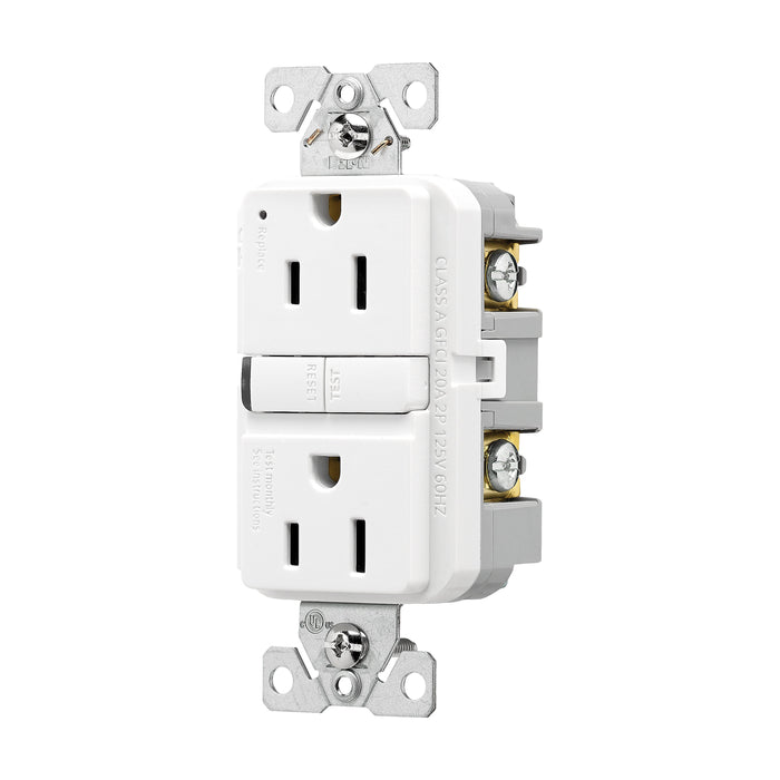 Eaton TRGF15W | 15 Amp Tamper Resistant Duplex GFCI Receptacle