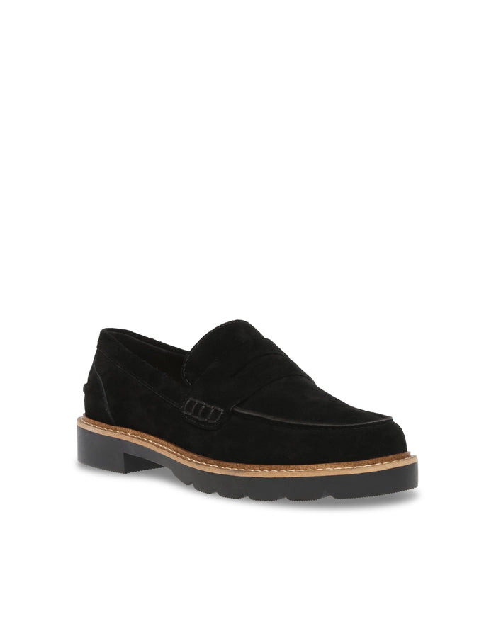 Anne Klein Black Emmylou Suede Loafer