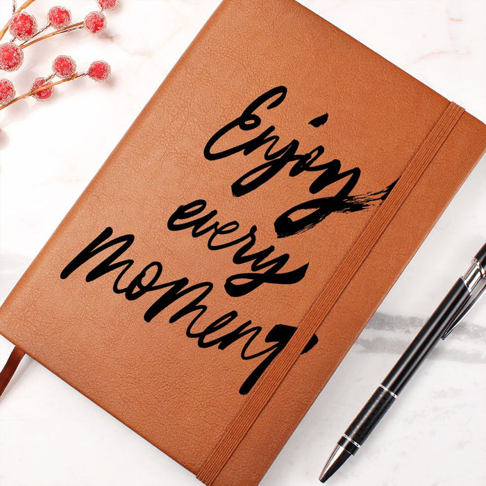 ENJOY EVERY MOMENT-GRAPHIC LEATHER JOUENAL❤️