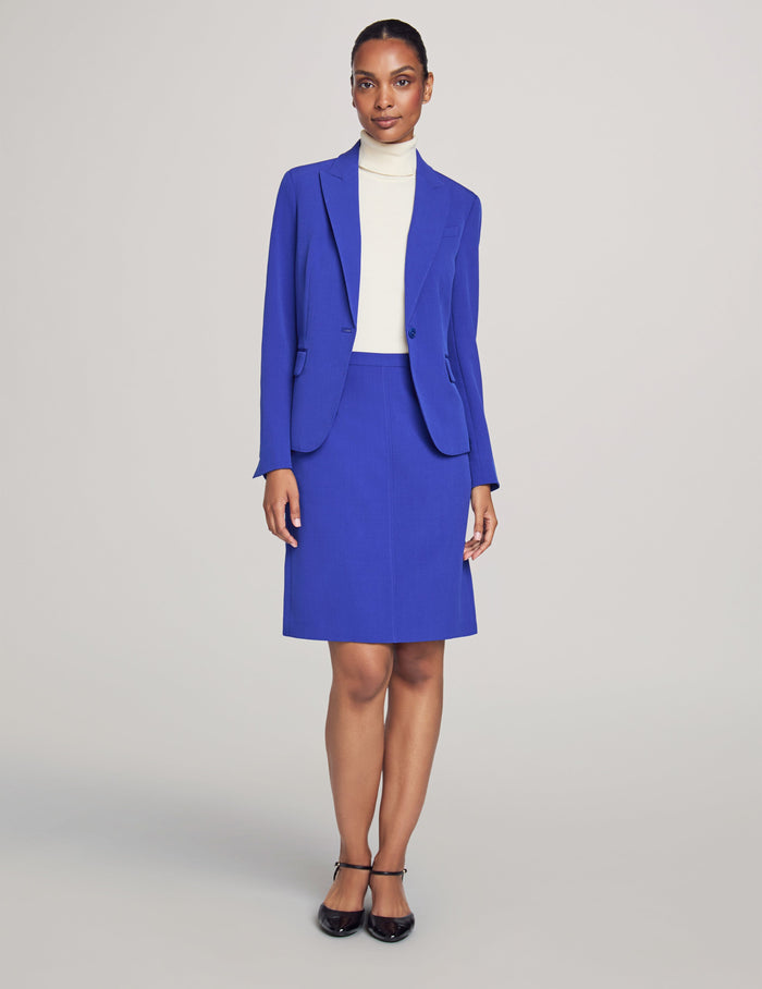 Anne Klein Royal Sapphire Executive Collection Blazer and Skirt Suit Set