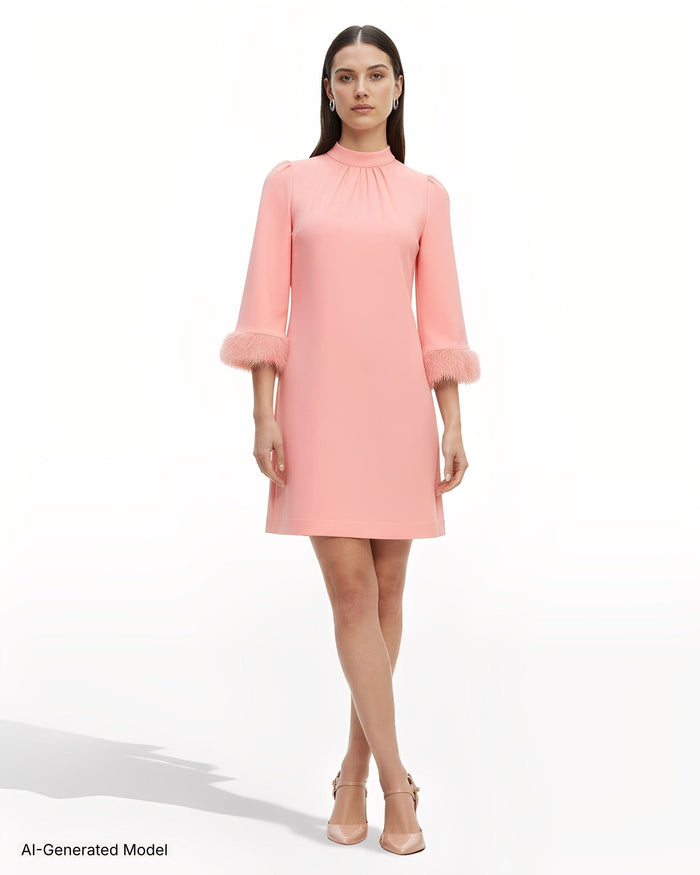 Anne Klein Feather Cuff Shift Dress