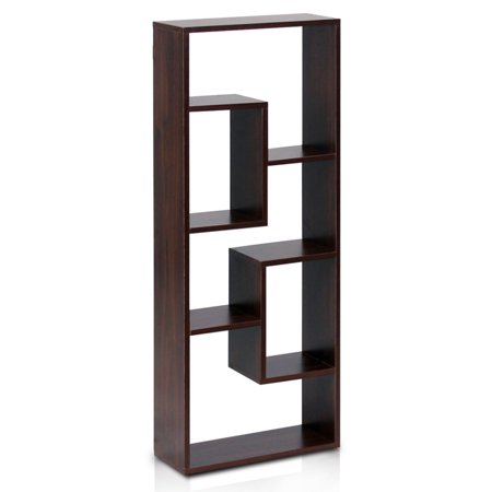 Five Wall-Mounted Shelf, Walnut - EK CHIC HOME