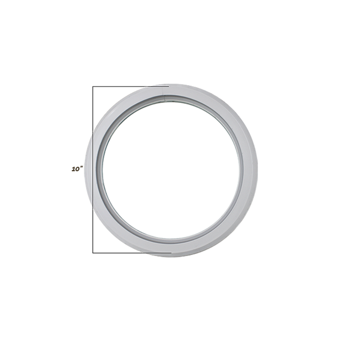 Fixed 10" Round Window with Tempered Glass Dimensions