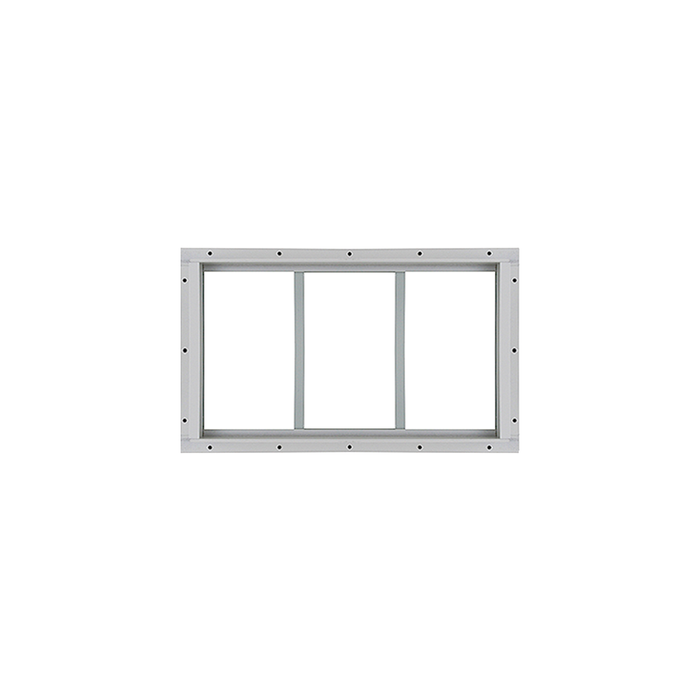 Fixed 10" x 18" Transom Window with Tempered Glass White Flush Back