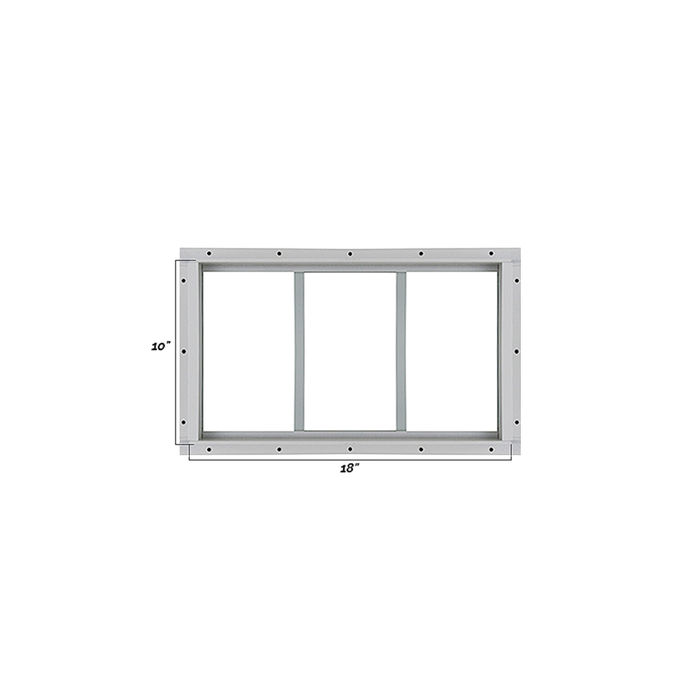 Fixed 10" x 18" Transom Window with Tempered Glass Dimensions