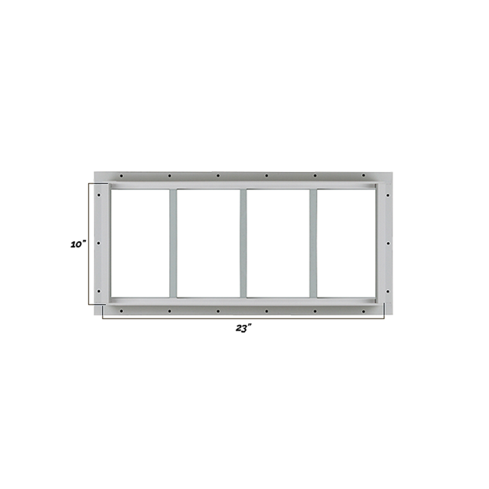 Fixed 10" x 23" Transom Window with Tempered Glass Dimensions