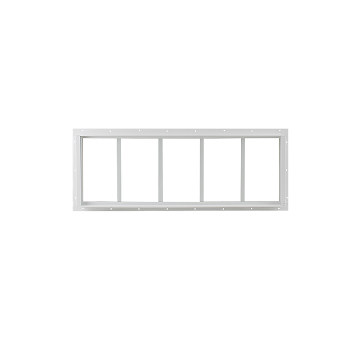 Fixed 10" x 29" Transom Window with Tempered Glass White Flush Back