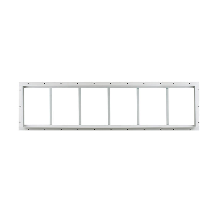 Fixed 10" x 35" Transom Window with Tempered Glass White Flush Back