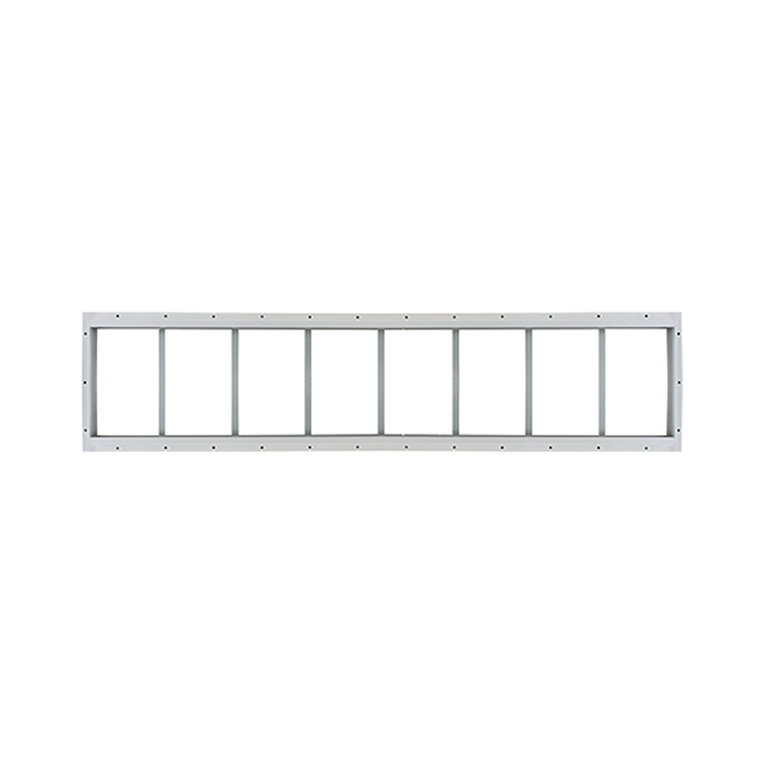 Fixed 10" x 48" Transom Window with Tempered Glass White Flush Back
