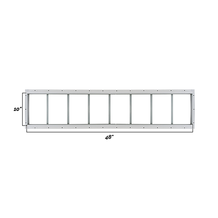 Fixed 10" x 48" Transom Window with Tempered Glass Dimensions