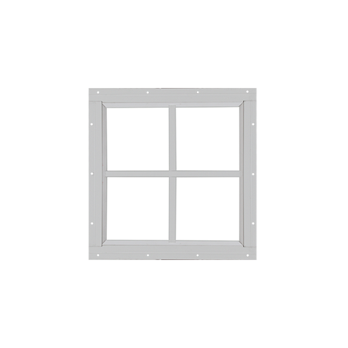 Fixed 12" x 12" Square Window with Tempered Glass White Flush