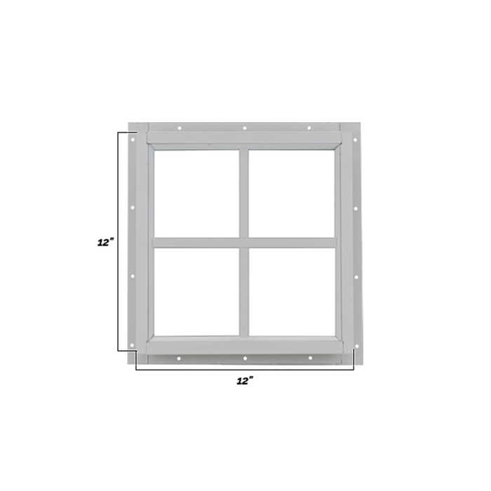 Fixed 12" x 12" Square Window with Tempered Glass Dimensions