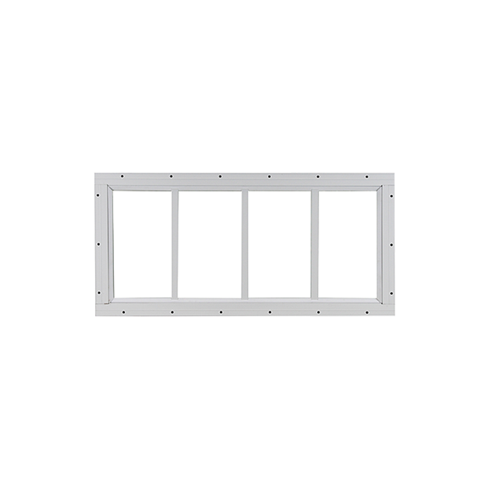 Fixed 12" x 23" White Flush Transom Window with Tempered Glass