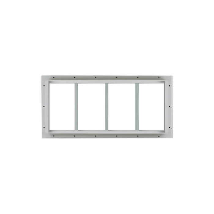 Fixed 12" x 23" White Flush Transom Window with Tempered Glass Back